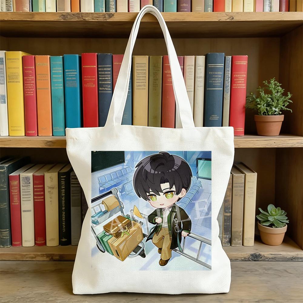 Love and Deepspace Cartoon Character Canva Bag 35x40CM Sylus Rafayel Zayne Xavier Caleb Anime Storage Shoulder Book Bag Student