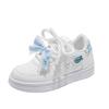 Girls Fleece Lined White Shoes Cute Casual Skate Shoes Princess Bread Sneakers Versatile Fashion