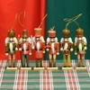 Wood Nutcrackers Figures Decors Handmade Wood Nutcrackers Sculpture Ornament Portable Holiday Decorations
