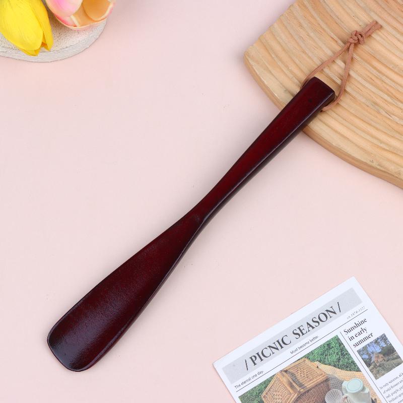 Long Handle Wooden Shoehorn Hanging Shoe Horn Easy Remover Shoehorn Lifter Easy On Off Wood Seniors Put On Shoes Tools