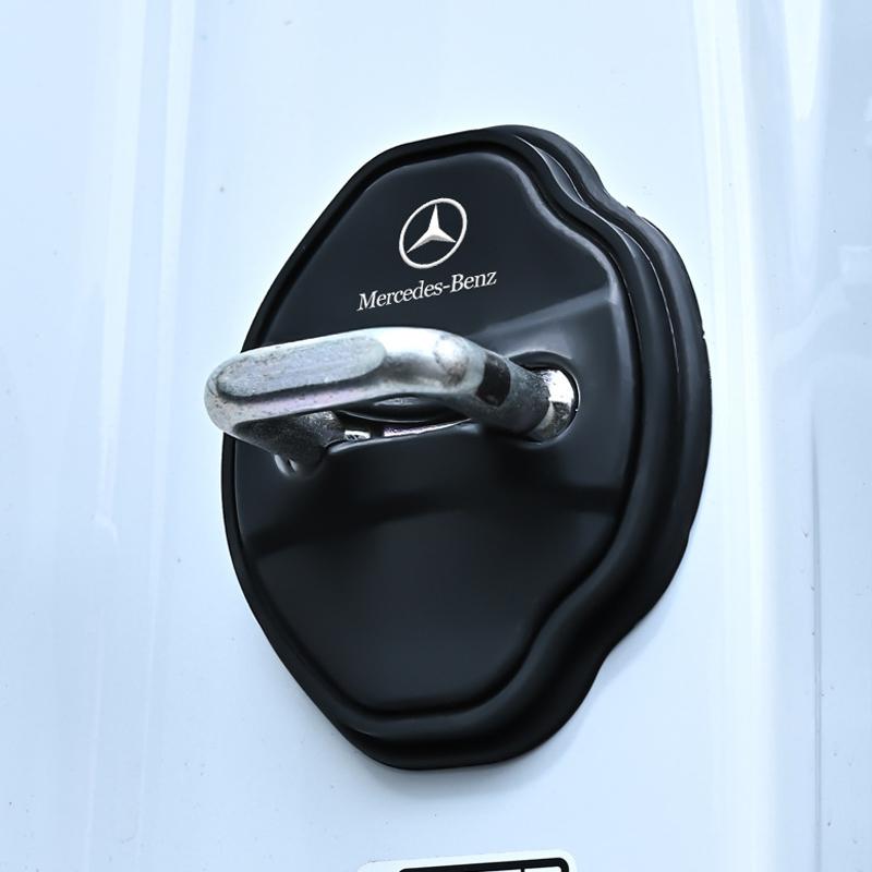 AABHZ1 Silicone Car Door Lock Covers Door Anti-Collision Soft Pads for Mercedes Benz B C E S Class A Class C200L GLC GLK CLA GLA