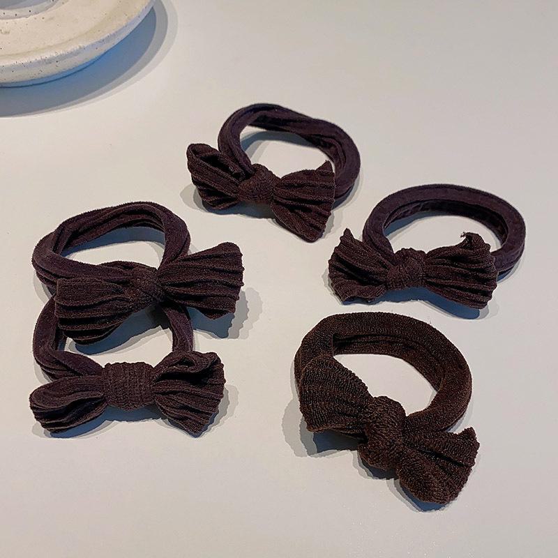 Cravată de păr cu coadă de cal de vară cu elasticitate înaltă - Bentita durabilă pentru femei de culoare uni