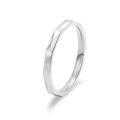 Bijoux Bague Tendance Style Minimaliste pour Dames en Forme de Diamant 2 mm Petits Bijoux Frais 2025