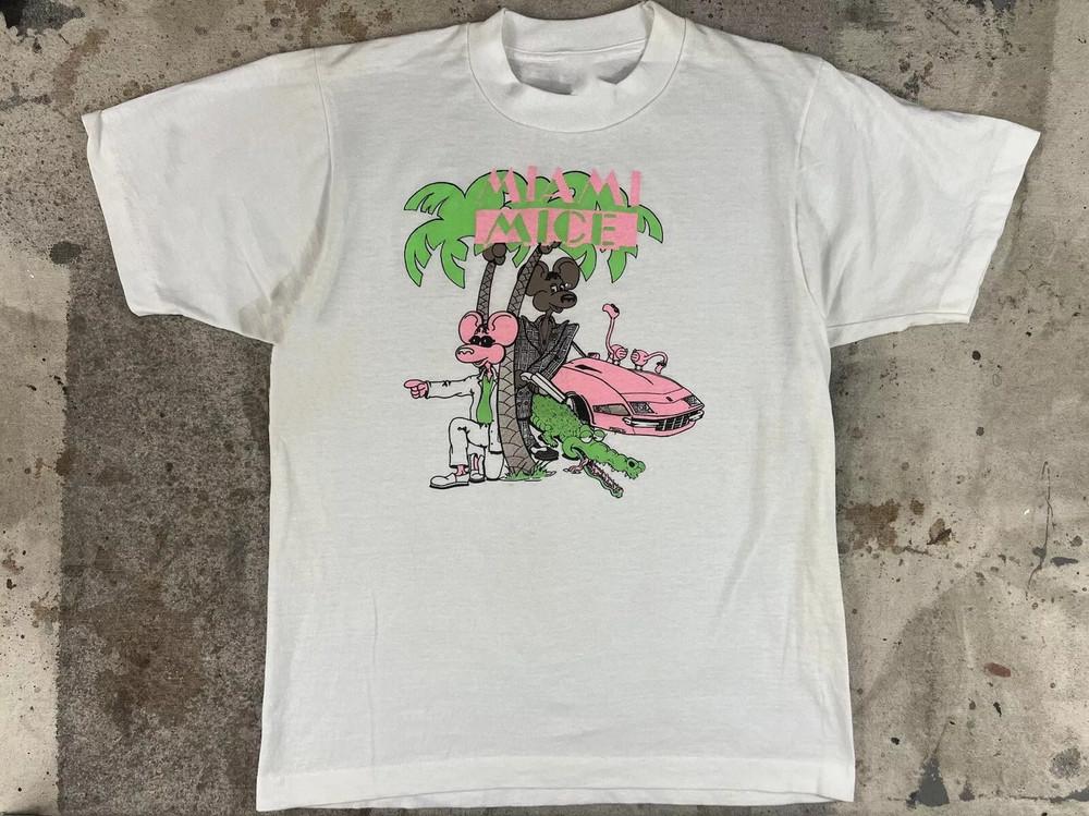 

New rARE Miami Mice Cartoon 100% Cotton All Size To 4XL Shirt Unisex T-Shirt M