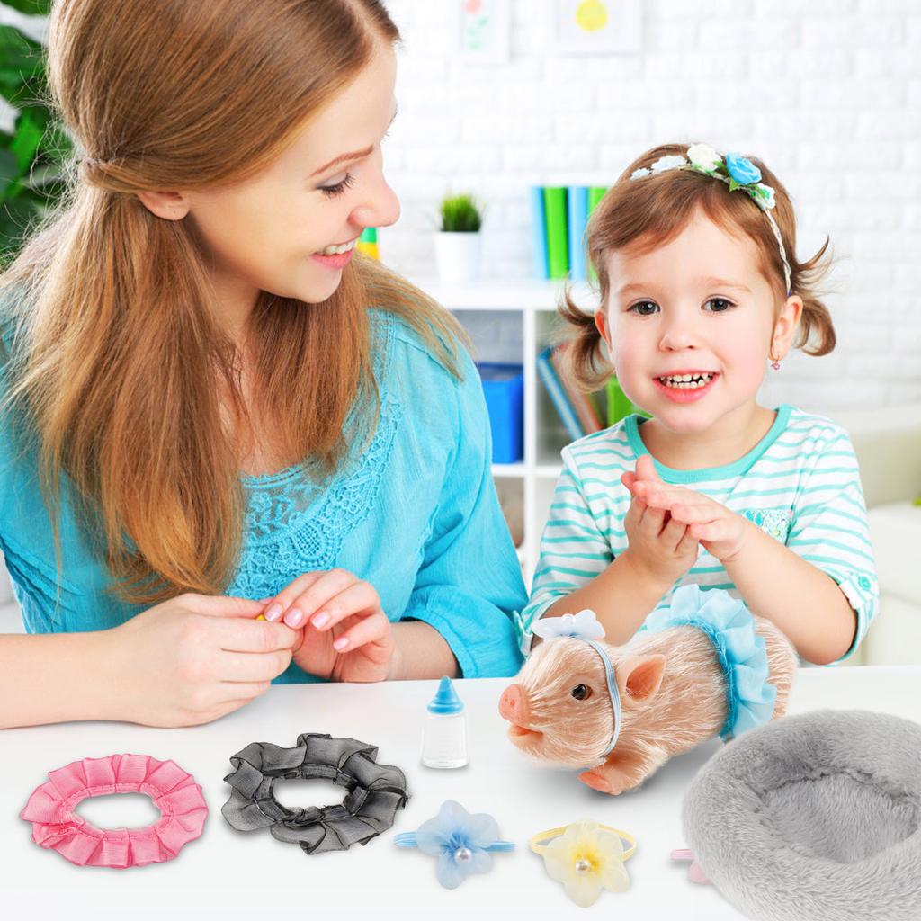 3/5 Zoll Silikon Schwein Puppe Spielzeug Mini Weich Lebensecht Silikon Schwein Puppe Niedlich Miniatur Neugeborenes Vollsilikon Schweine Interessante Spielzeuge