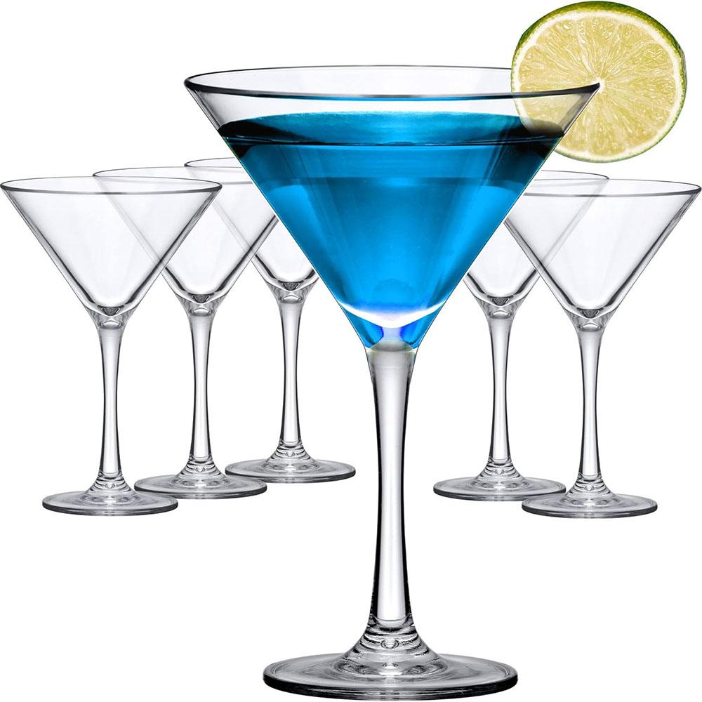 10-Ounce Plastic Martini Glasses,Plastic Cocktail Glasses,Reusable,Shatter-Proof, Perfect for Poolside,Outdoors,Camping