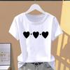90s Y2k Women's Printed Sports Fashion Casual Explosive Short Sleeved T-shirt Pattern T-shirt Women's Clothing T-shirt