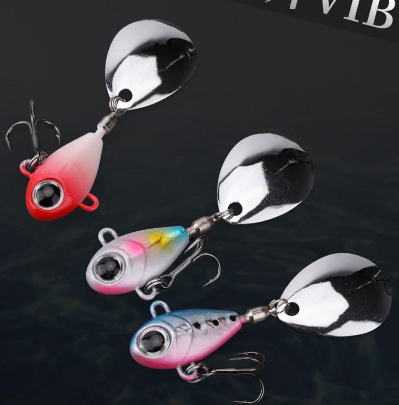 8g 10.5g 13g HWV02 Artificial Spintail VIB Lures Winter Sea Fishing Saltwater Bait Targeting Salmon and Pike Metal Material