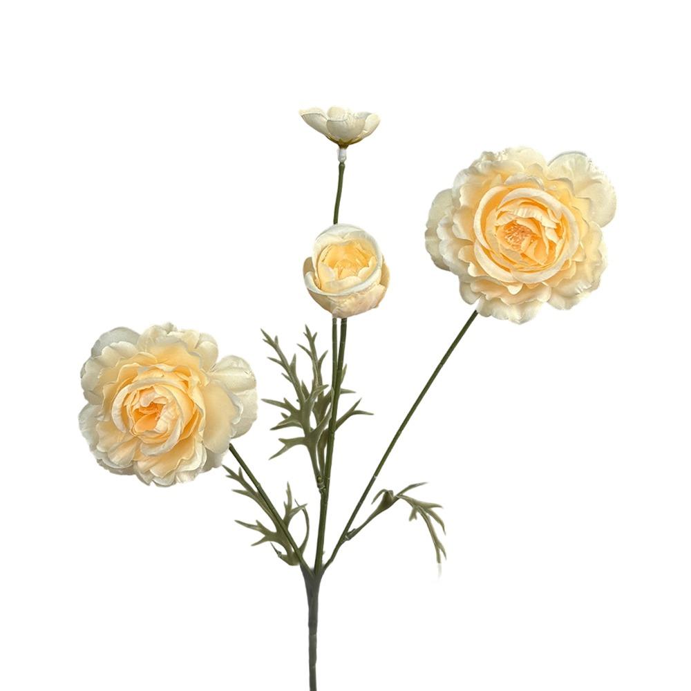 

1PC 4 Heads Artificial Peony Flowers Peony Color Flower Arrangement Fake Bouquet Silk Silk Flowers Wedding Garden Decoration жёлтый