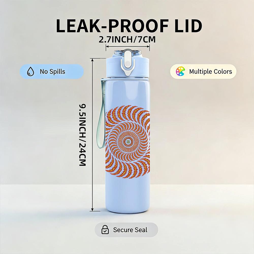 PC Plain White Blank Texture Print 750ml colorful plastic sports water bottle leakproof pop up lid with straw for outdoor work home use