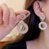 Elegant Hollow Circle Rhinestones Earrings Comfort Wear Day to Night Versatile Jewelry
