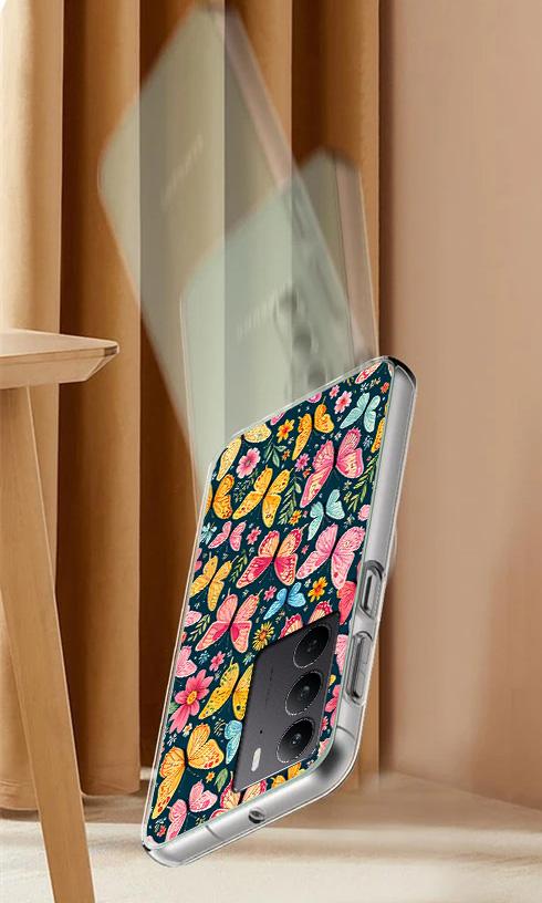 Etui Do Realme C75 / 14X 5G Obudowa Foto Case Plecki Motyle + Szkło 9H