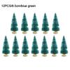 12pcs Mini Christmas Tree Pine Tree DIY Christmas Decorations For Home Table Navidad Xmas Ornaments New Year Decor Kids Gift