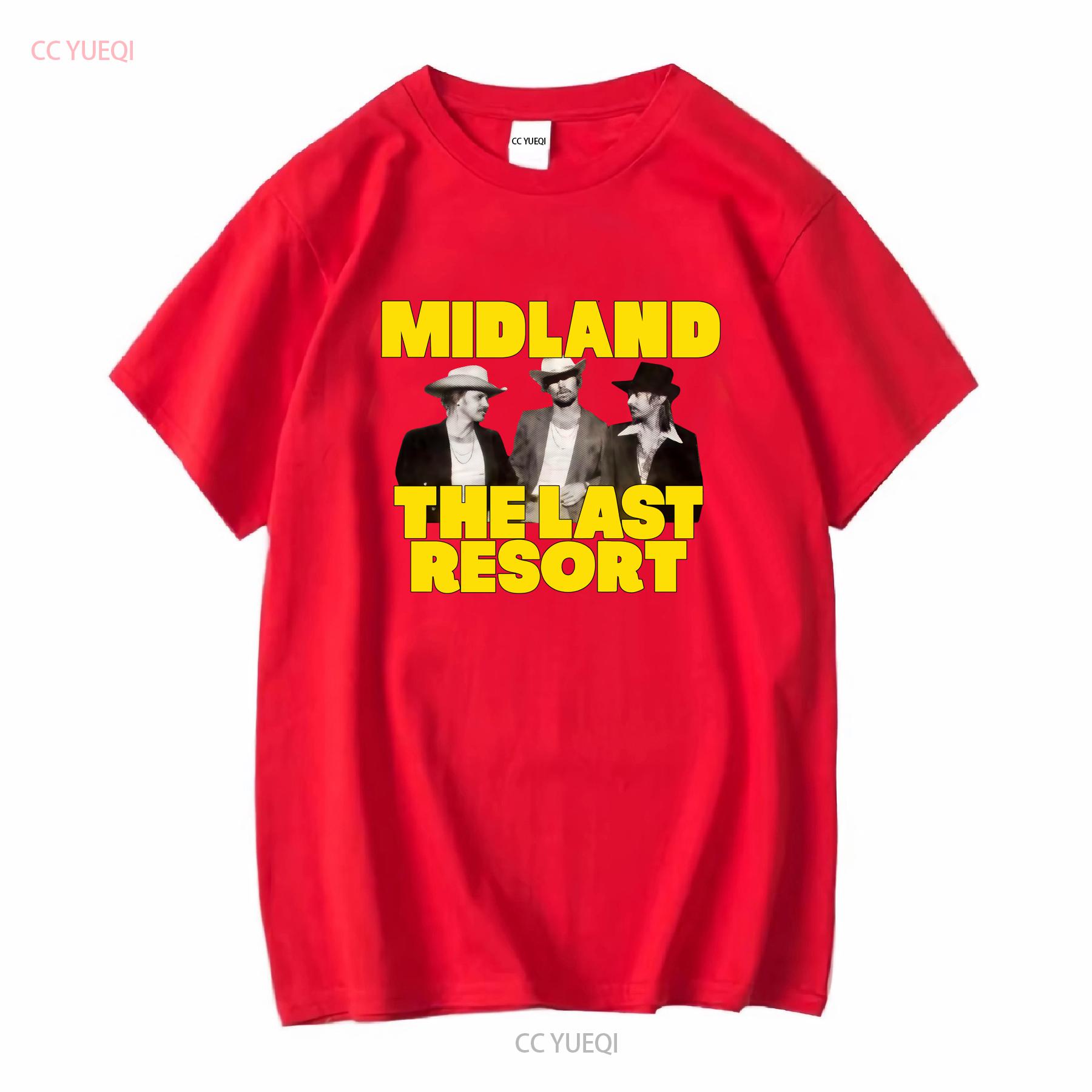 MIDLAND original THE LAST RESORT Adult new MED concert T shirt 2021 vintage Washed streetwear Stylish Unisex fashion Slightly S