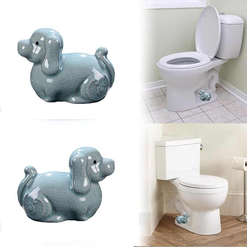 2 Pieces Decorative Toilet Bolt Cover, Cute Animal Toilet Bolt Cover,Craftsmanship Ceramic Toilet Bolt Cover, Cute Bathroom Decoration, Easy to