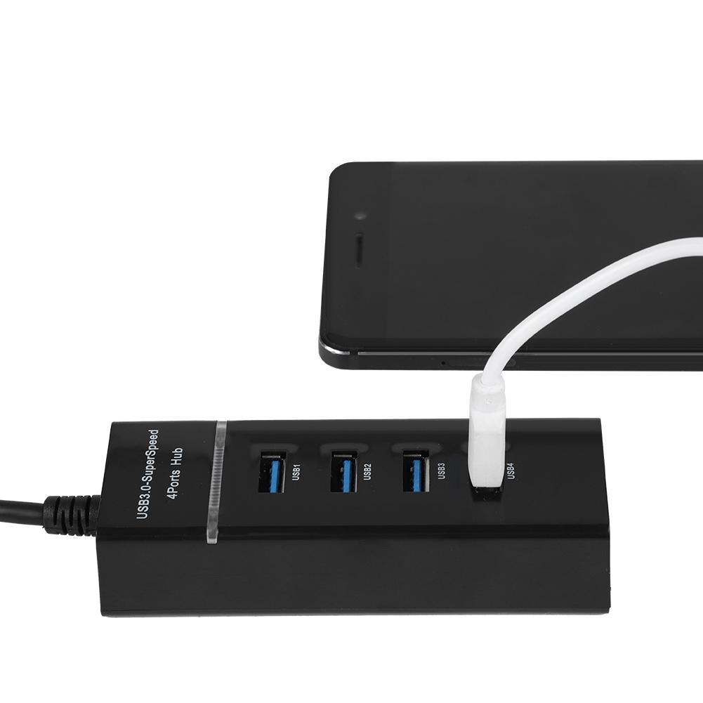 4 Port USB3.0 HUB Charging Dock Station 5Gbps Charging Hub Adapter for PhoneTabletPCWindows
