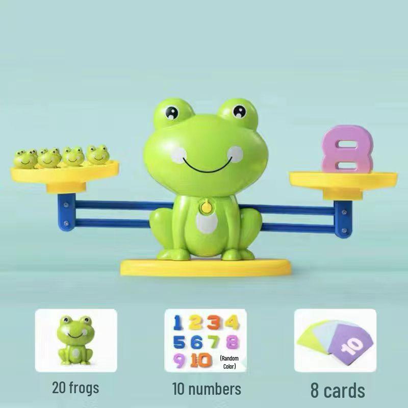 Children's Digital Frog Balance Toy for Early Math Learning and Kindergarten Education.