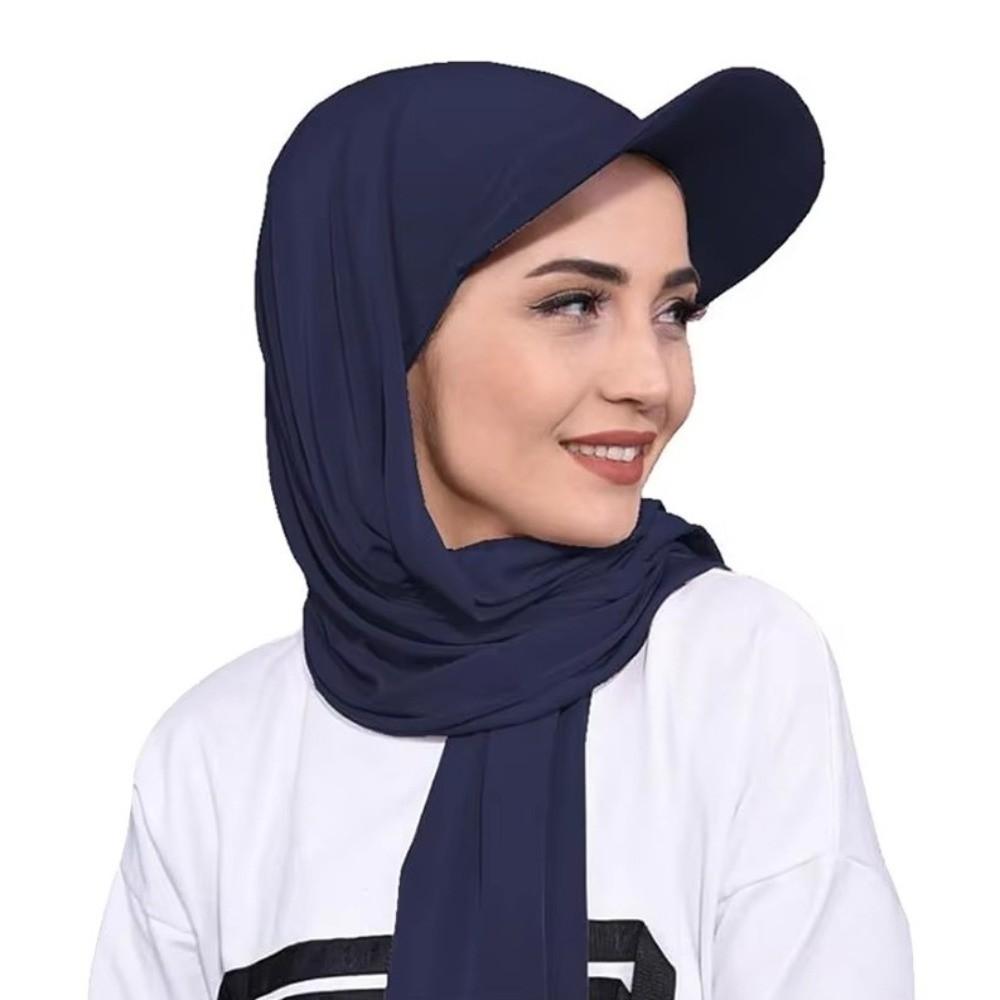 Simple Sun Visor Turban Breathable Scarf Hat Stylish Brim Bandana Cap Summer Sports