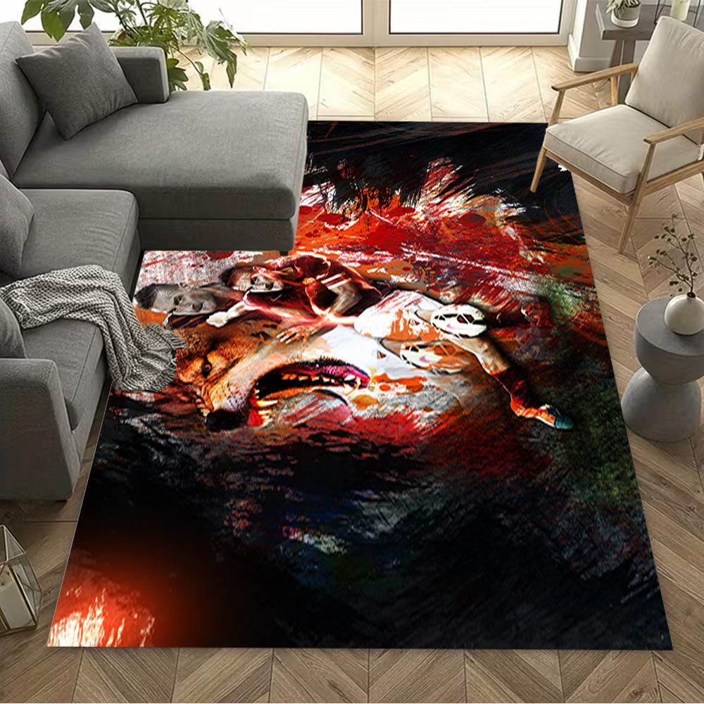 Dynamic Soccer Artwork Carpet Design for Study room Outdoor Game Room Kitchen Anti-slip Rug Anime Office Decor Best for Christmas