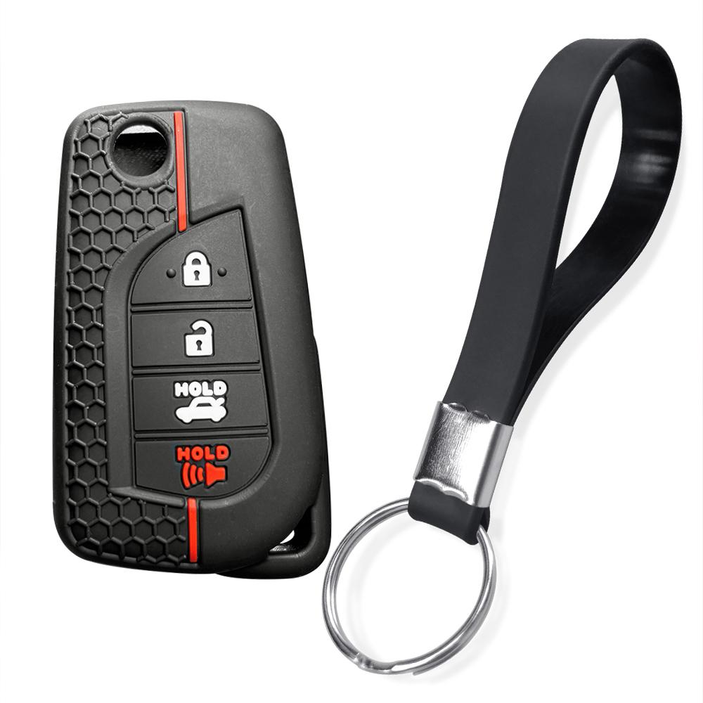 Key Cover Fob for Toyota Corolla Im Aygo Camry Levin Verso Yaris Prius Auris 2014 RAV4 Fortuner II C-HR Car Accessories Keychain