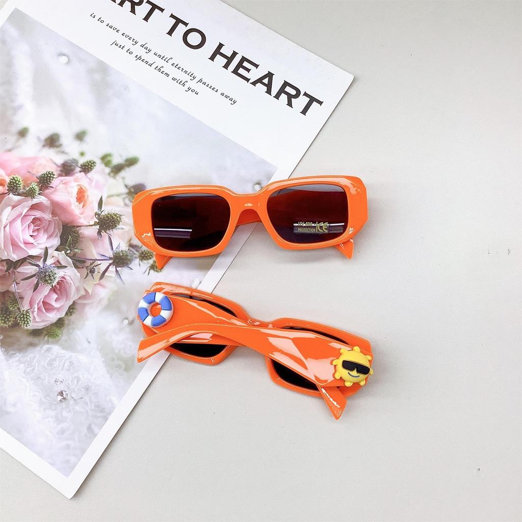 Diy Beach Children'S Sunglasses Girls Travel Eye Protection Sunshade Coconut Tree Cute Glasses Sunglasses