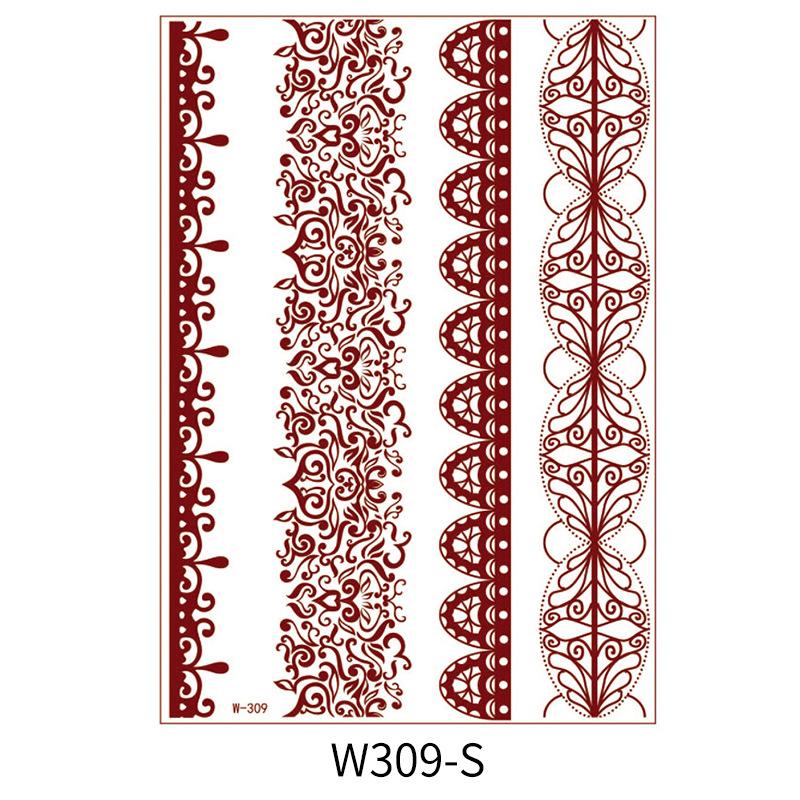 Beauty Sticker Vermilion Lace Tattoo Sticker Waterproof Tattoo Sticker