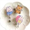 Bear Retractable Badge Reel Chest Card ID Card Clips Cute Easy Pull Buckle  Doctor Students