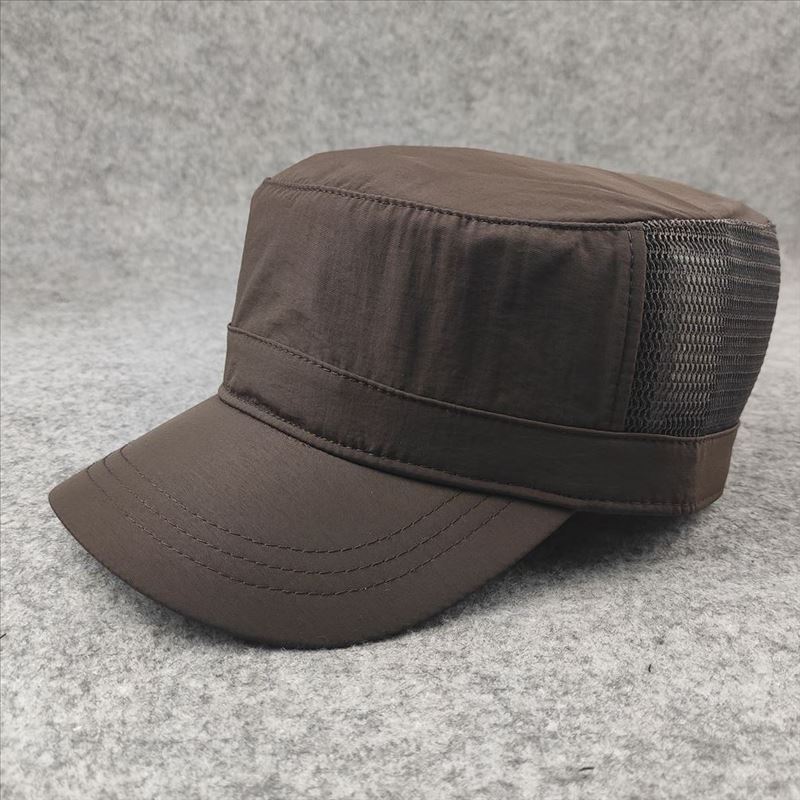 Summer solid color deepened, increased flat-top mesh hat casual fashion simple light board without decoration wide brim breathable men and women tide
