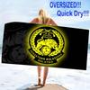 Malaysia Football Print Beach Towel, Large Soft Quick Dry Towel for Beach Camping Swimming
