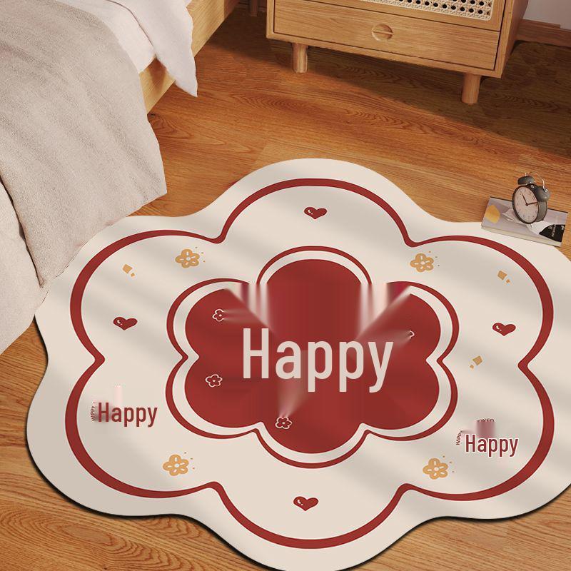 Красный свадебный ковер «Двойное счастье» - Идеально для декора спальни, прикроватной зоны или гостиной 40.1*40CM Durable Double Stitch