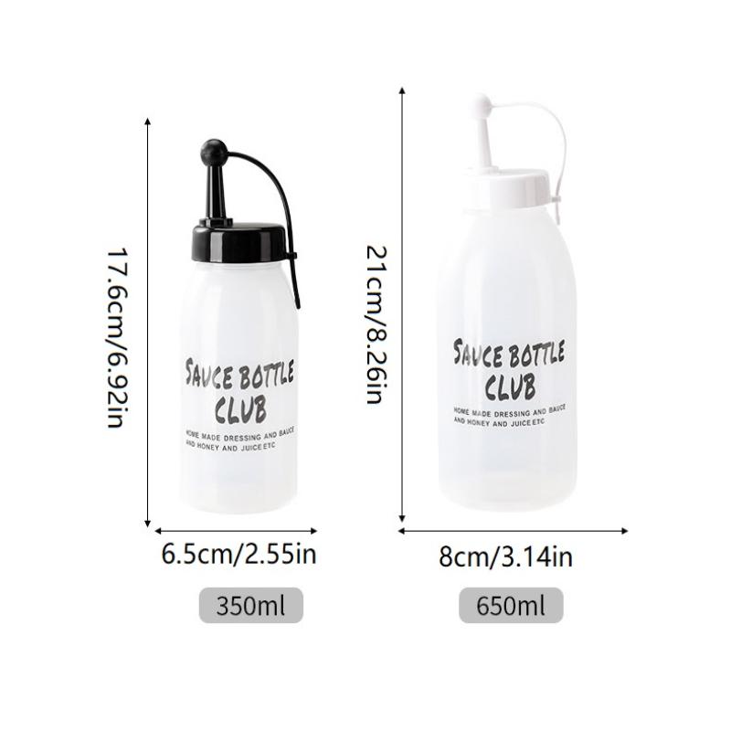 350/650 Ml Plastic Squeeze Bottles Condiments Dispenser Ketchup Mustard Sauce And Seasoning Bottle Kitchen Utensils