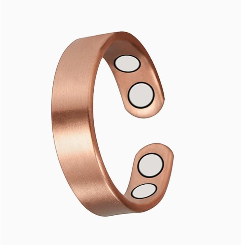 Antique Copper Magnetic Bracelet: Retro Fashion Three-Row Adjustable Couple Bangle