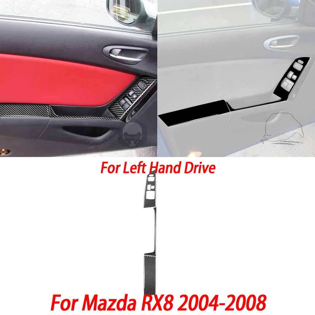 Gloss Black Plastic Car Interior Accessories Sticker AC Radio Door Handle Gear Shift Panel For Mazda RX8 2004-2008 SE3P JM1FE