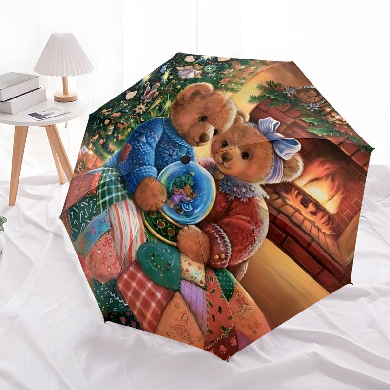 1pc Bears Automatic Open/Close Umbrella - Compact Travel Umbrella, Gift for Birthday, yy251208113
