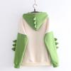 Women's Printed Contrasting Dinosaur Loose Casual Hoodie