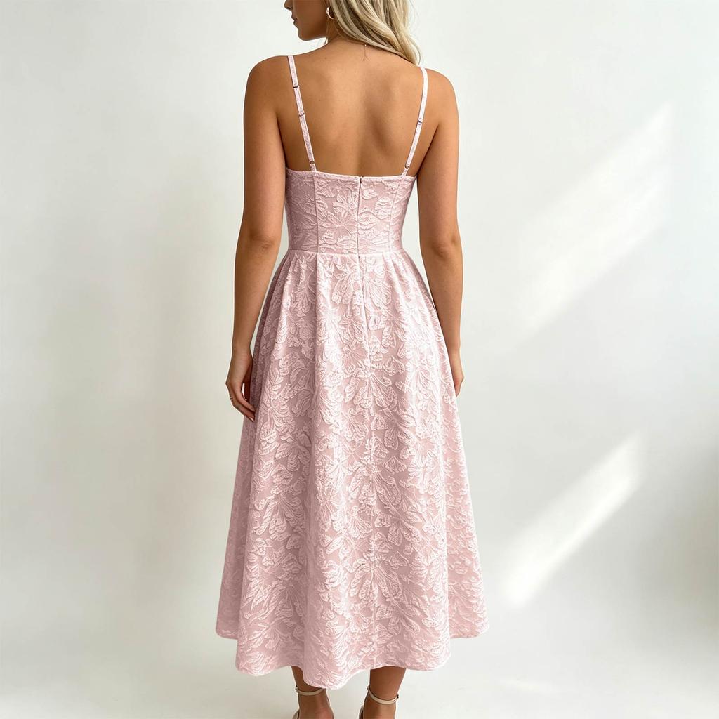 Backless Midi Dress for Women Elegant Sleeveless Sundresses for Women Casual Dresses for Women Vacation Outfits for Women Maxi Dresses for Women