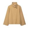 Women'S Fashion Casual Stand-Up Collar Crisp One-Button Silhouette Short Trench Coat