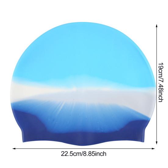 Unisex Dospělá Silikonová Plavecká Čepice Vodotěsná Koupací Čepice Protiskluzová Koupací Čepice pro Dlouhé Krátké Vlasy pro Udržení Vlasů v Suchu