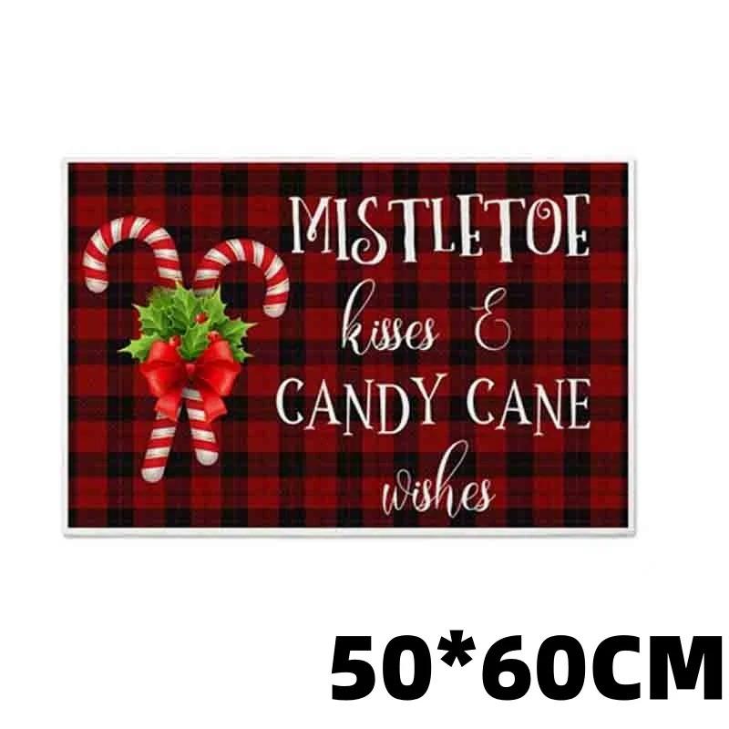 Christmas Floor Mat Funny Anti Slip Carpet for Kitchen Bedroom Living Room Kids Door Mats Holiday Party Home Rug Decor