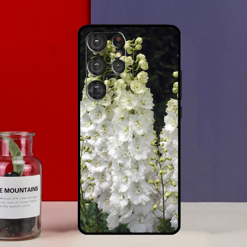 Blue Cornflowers Delphinium Funda Case For Samsung Galaxy S25 Ultra S9 S10 S20 S21 S22 Plus S23 Ultra S24 FE Phone Cover