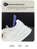 Women's 7cm Thick Sole White Lace-Up Sneakers - Height-Boosting Platform Athletic Shoes
