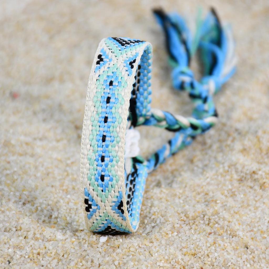 Nepalese Ethnic Woven Tassel Friendship Bracelet - Bohemian Style for Women