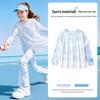 blue long sleeve top