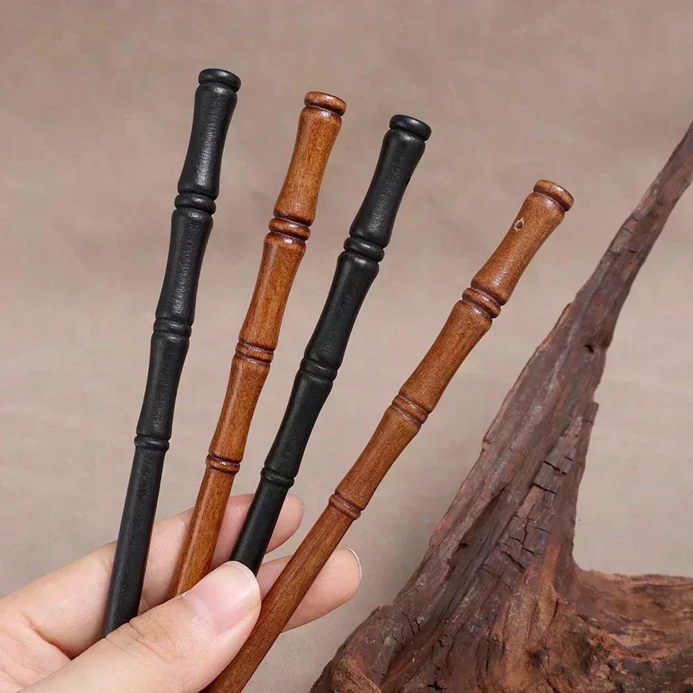 Bamboo Knot Wood Women Girl Chinese Style Tradition Classical Culture Stick Pan Hair Pin Clip Fork Hairpin Wooden Headwear Retro