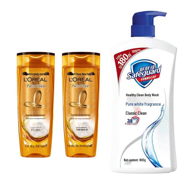 L Oreal & Safeguard Hair & Body Care Combo