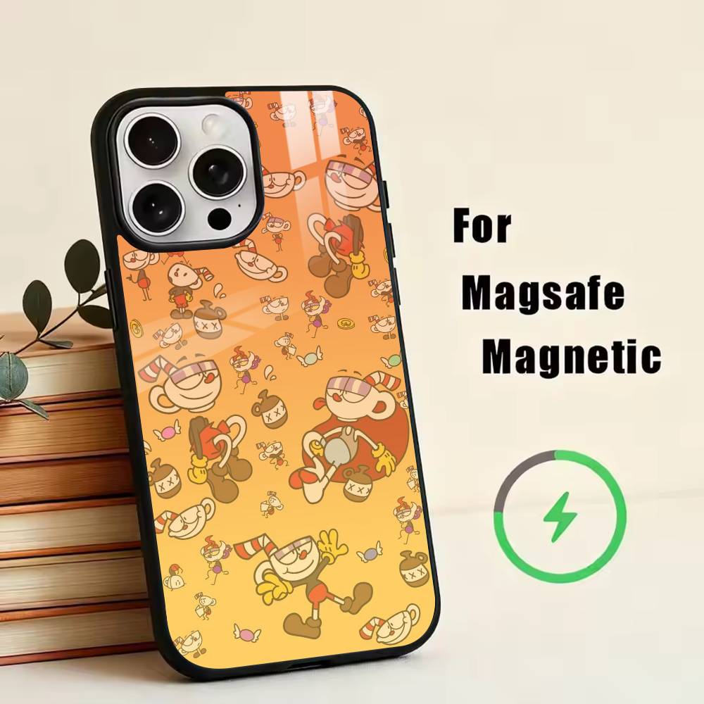 Game Cuphead   Phone Case For iPhone17,16,15,14,13,12,11 Plus,Pro Magnetic For Magsafe Wireless Charging