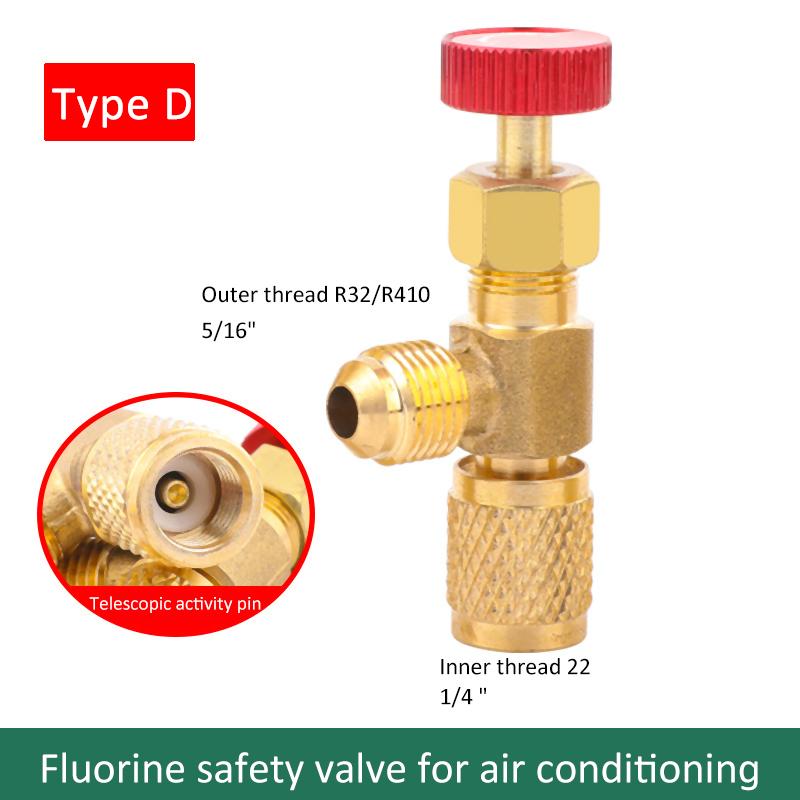 1 kus R410A R22 Chladivo pre klimatizáciu 1/4  Bezpečnostný adaptér Bezpečnostný ventil pre kvapalinu Oprava klimatizácie a fluorid R410 to R22