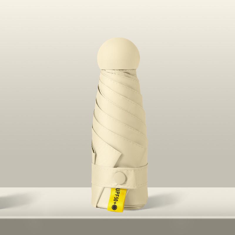 50% Off Mini Portable Capsule Umbrella - Ladies' Gift, Custom Print, Black Glue Sunshade Parasol