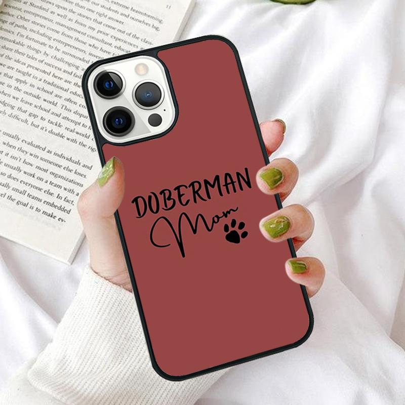 Cartoon Doberman Dog Phone Case Cover for iPhone 17 Air 16 16e 12 11 13 14 15 Pro Max for Apple Plus Coque