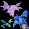 30cm 3D Printed Dragon with Double Horned Figurine Wings Ideal for Car Ornament, Home & Car Decor, Living Room Flying Dragon Toy